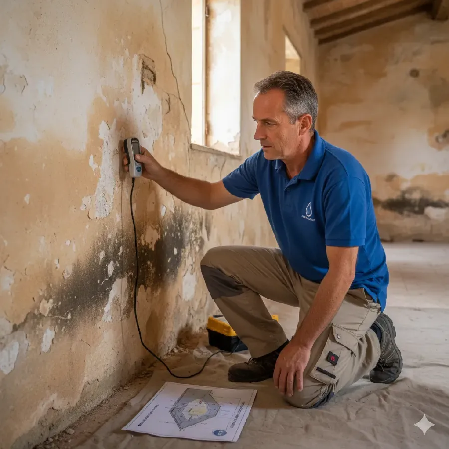 Equipo HumiX para tratar la humedad por capilaridad en muros